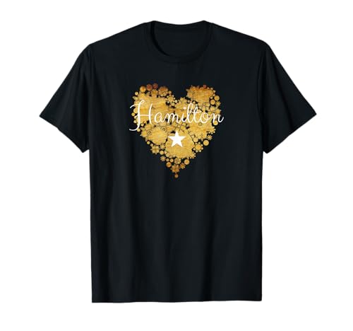 I Love Hamilton Heart Gift for Teenage Girl Women T-Shirt