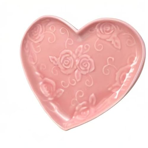 Pfaltzgraff Tearose Heart Salad Dessert Plate, 9" Pink