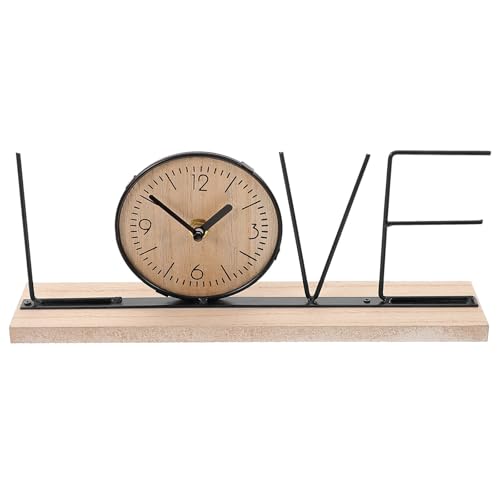 Reloj de sobremesa retro de madera para solucionar espacios vacíos en dormitorios 2