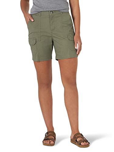 Lee Women’s Flex-to-Go 6″ Cargo Short, Deep Lichen Green, 12