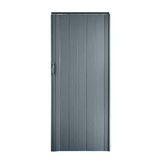 h&s Falttür/Schiebetür Grau H. 202 cm B. bis 84 cm Neu mit Doppelwandprofil 0,7 cm