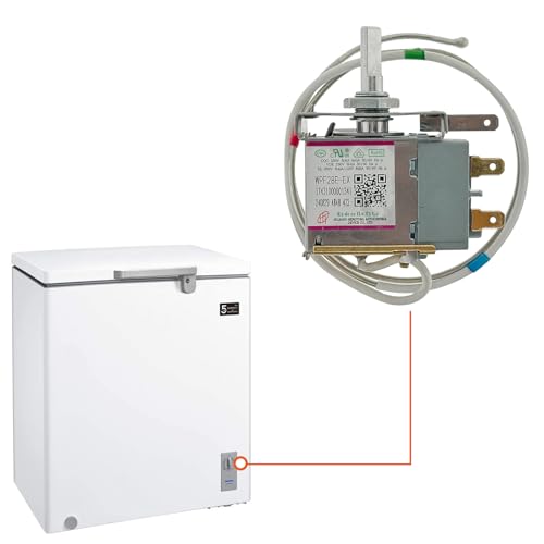 WPF28E-EX / 17431000001341, WPFE28L-L Temperature Control Thermostat Compatible with Midea, Arctic King, Insignia, Vissani Chest Freezer