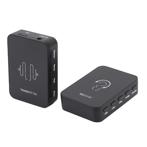 Sistema inalámbrico de monitoreo intraaural 2,4 GHz, transmisor y receptor | Monitoreo de audio sin cables para ensayos de banda, presentaciones en vivo, servicios de adoración y grabación en estudio. miniatura 1