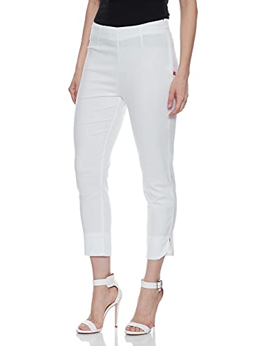 Image of BIBA Viscose Solid Regular Casual Pants