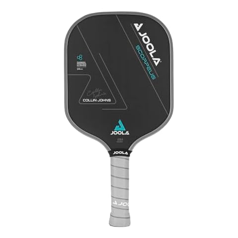 JOOLA Collin Johns Scorpeus Pickleball Paddle w/Charged Surface Technology for Increased Power & Feel - Fully Encased Carbon Fiber Pickleball Paddle w/Larger Sweet Spot - USAPA Approved. 16mm Core Cover