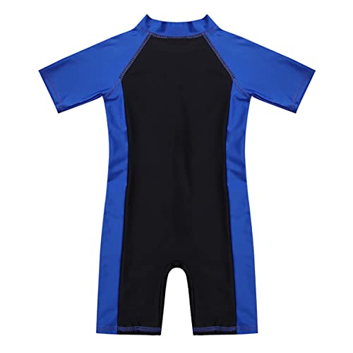 Kids Boys Girls One Piece Short Sleeves Front Zip Wetsuit Shorty UV Protection Swimsuit4