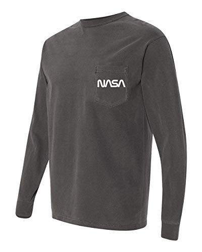 NASA Retro Worm Logo Comfort Colors Long Sleeve Shirt