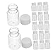 HOMOCONO 25pcs Plastic Medicine Sample Storage Bottles with Caps Portable Containers for Liquid and Pill Organizing Refillable Reusable Jars for Travel and Daily Use