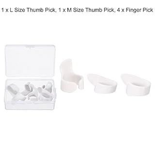 sourcing map Guitare Doigt Médiators Pouce Médiator L M Dimension Blanc avec Boîte pour Guitare Paquet de 6 - Les Beatles, Paul McCartney, John Lennon, RIngo Starr, George Harrison sourcing map Guitare Doigt Médiators Pouce Médiator L M Dimension Blanc avec Boîte pour Guitare Paquet de 6 – Image 3