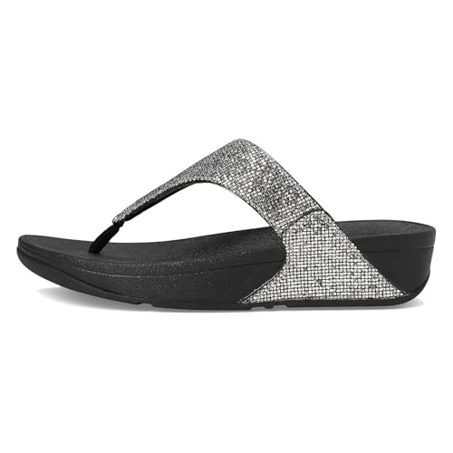 Image of FitFlop Lulu Multi-Tonal Glitter Toe-Post Sandals