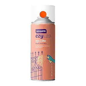 Asian Paints ezyCR8 Apcolite Enamel Multi-Surface DIY Spray Paint (Deep Orange 125 g (200ml) Can)