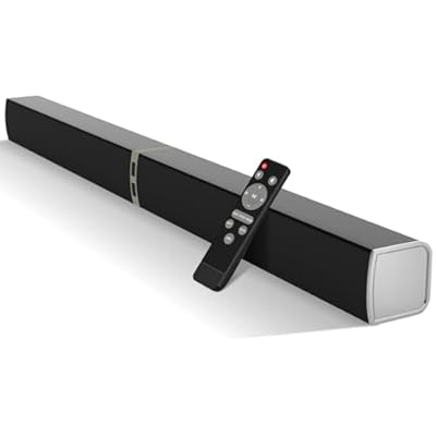 MZEIBO Sound Bar for Smart TV, 80W Bluetooth Soundbar 2 in 1 Detachable Design, Deep Bass, Home Theater Surround Sound, ARC/Optical/AUX Connections for TV/PC/Gaming/Projectors