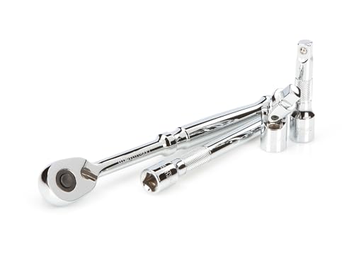 TEKTON 46-Piece 3/8 Inch Drive Socket and Ratchet Set (5/16-3/4 in., 8-19 mm) | SKT15301