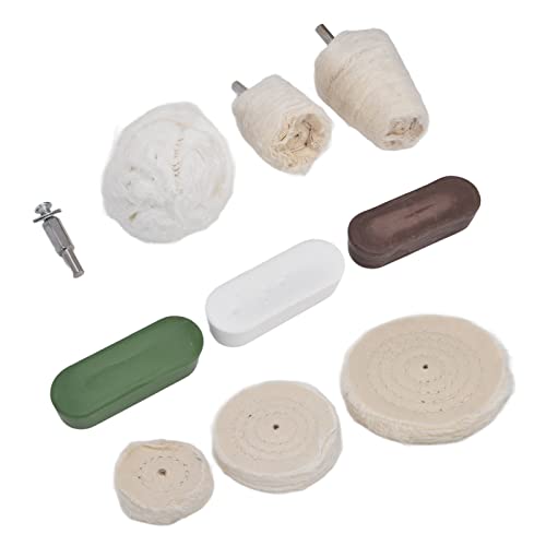 Têtes métalliques de polissage flanelle de coton Zerodis kit 10 pièces verre marbre