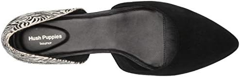 Hush Puppies womens Sadie D'orsay Loafer Flat, Black Suede/Zebra, 8 US | Image 4