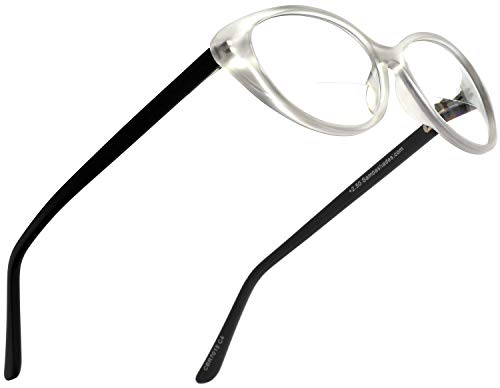 Bifocal Black Cat Eye Readers Clear Lens Magnification Reading Glasses