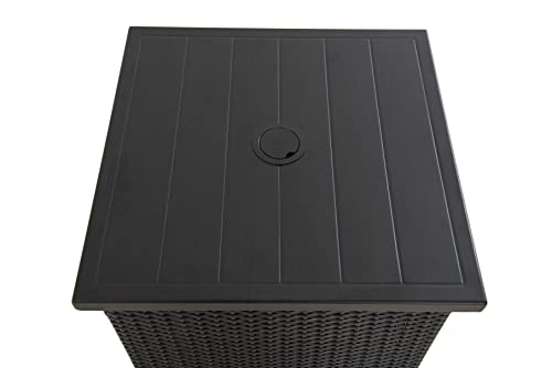 Sunjoy Vanessa Combination Umbrella Stand Side Table, Brown #TOP3
