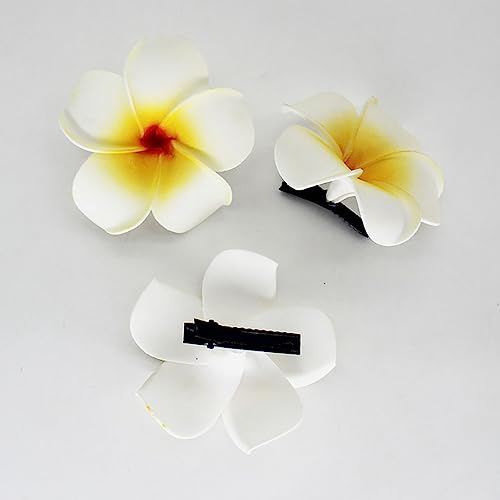 10 Pcs Hawaii Plumeria Flower Clips 5cm miniatura 2