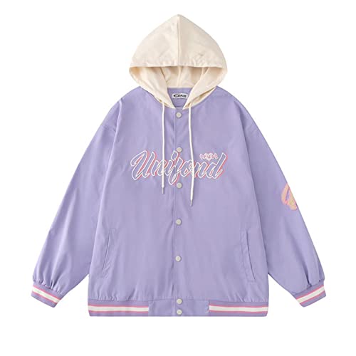 Manteau de baseball américain coupe ample pour résoudre le choix de tenue quotidienne des couples