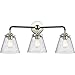 Innovations Lighting 284-3W-BPN-G64-LED Small Cone 3 Light Bath Vanity Light Part of The Nouveau Collection