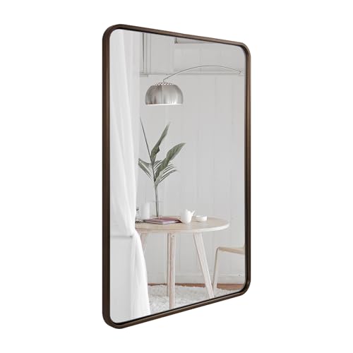 ANDY STAR Bronze Bathroom Mirror, 24x40’’ Rounded Rectangle Oil Rubbed
