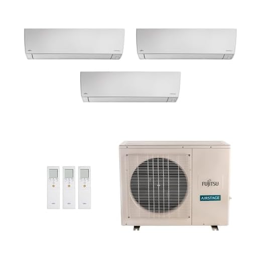 Ar-Condicionado Multi Split Inverter Fujitsu 18.000 (1x Evap HW 7.000 + 2x Evap HW 9.000) Quente/Frio 220V