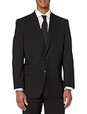 J.M. Haggar Men's 4-Way Stretch Solid Gab Classic Fit Suit Separate Coat, Black, 40S