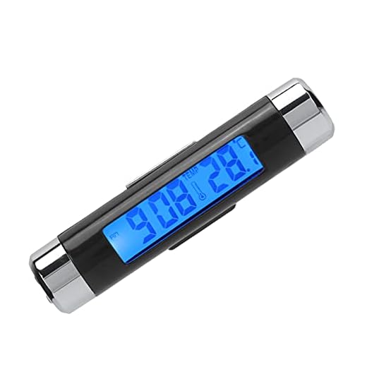 Termômetro digital automotivo, display LCD digital automotivo prático universal para veículos