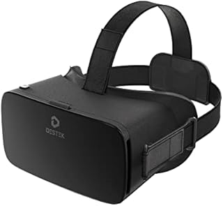 DESTEK V5 VR Headset for Kids and Adults, 110°FOV HD Anti-Blue Virtual Reality Goggles Compatible for Android & Samsung & iPhone 13/12/11 for Phone w/4.7-6.4in(Black)
