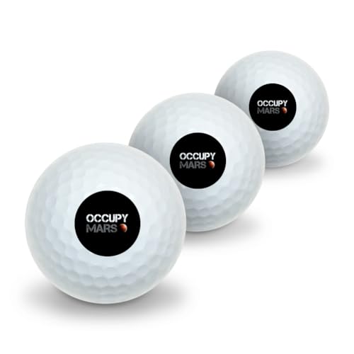 GRAPHICS & MORE Occupy Mars Novelty Golf Balls 3 Pack