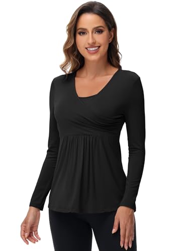 Image of BambooBud Bamboo Viscose Womens Maternity Shirts Super Soft Nursing Shirt Soft Tops Pregnancy Cooling Clothes S-XXL