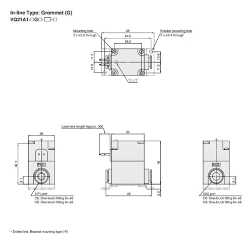 Électrovanne 2 voies VQ21M1-5Y-C6 contre pannes de pression - 5