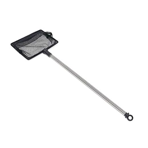 FISH PROS Fine Mesh Fish Tank Net with Long Handle – Aquarium Fish Net with Extendable 24-inch Long Handle – Fish Tank Aquarium Accessories