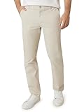 Chaps Men's Khaki Pants - Slim Fit Comfort Stretch Cotton Pant - Casual Chinos with Flex Waistband for Men, Size 30W x 32L, Stone