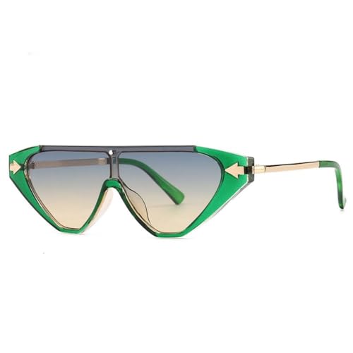 Lunettes de soleil femmes luxe triangle MUTYNE nuances vintage hommes monture monobloc rétro