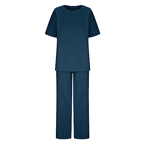 Conjunto de lino de dos piezas transpirable para evitar el calor con total comodidad 5