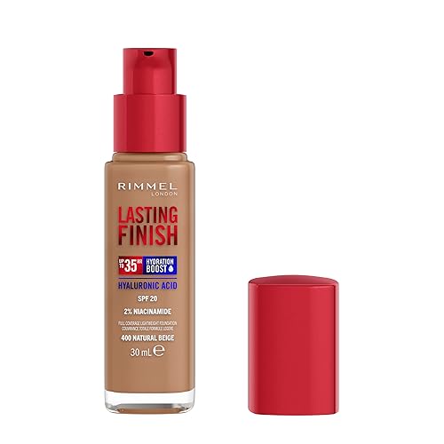Rimmel London Lasting Finish 35H, 400 Natural Beige, fondotinta, lunga