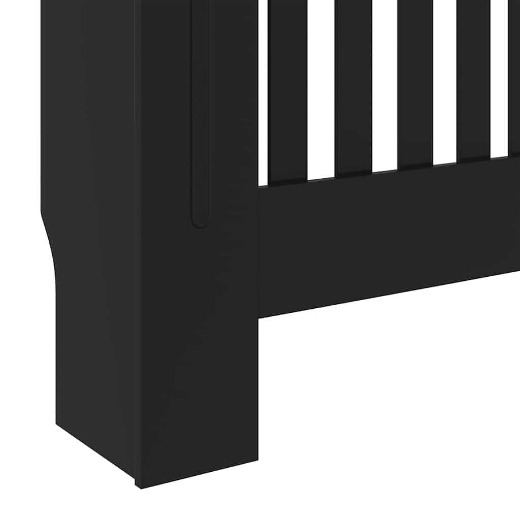 vidaXL Cubierta para Radiador, Armario de Pared para Calentador, Estante para Libros Adornos, Mueble Tapa de Calefacción de Salón, MDF Negro