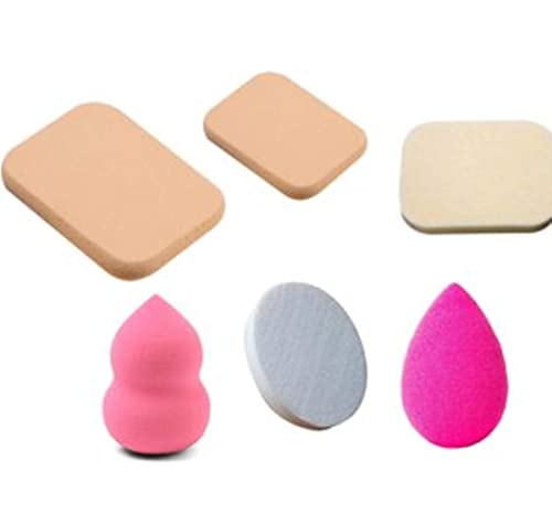 Image of Makeup Sponge 6 in 1 Makeup Sponge & Makeup Puff Set (Multicolour)