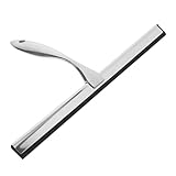 GARVALON Edelstahl Duschabzieher mit Selbstklebendem Haken Fenster Autoglas Abzieher Wasser...