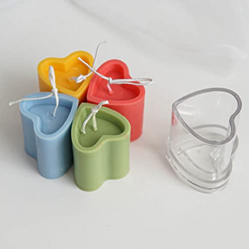 JIUYECAO DIY handgefertigte Kerzenform, multifunktionale DIY-Liebesherz-Kerzenform, transparent, Acryl, Aromatherapie… – Bild 3