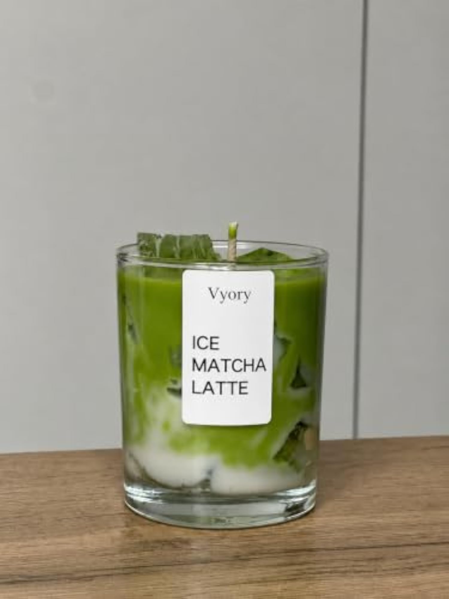 Handcrafted Soy Wax Iced Matcha Latte Candle, Café Inspired