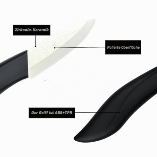 Foto von Astylway Keramikmesser Set 6-teilige Keramikmesser gefärbt mit Abdeckung Küchenmesser Set beinhaltet Schäler 3-Zoll-Paring Messer Brotmesser 6-Zoll kleines Kochmesser