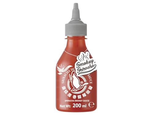 Image of Flying Goose Sriracha Hot Chilli Sauce Smokey • Authentic Thai Smoky Chilli Sauce • Premium BBQ Style Sriracha Dip, Marinade & Cooking Sauce, 6.76 fl oz ℮ 200 ml