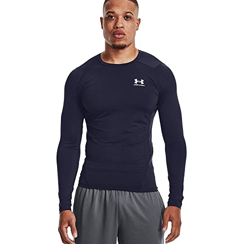 [アンダーアーマー] トレーニングベースレイヤー UAヒートギアアーマー ロングスリーブ シャツ メンズ Midnight Navy / / White XXL