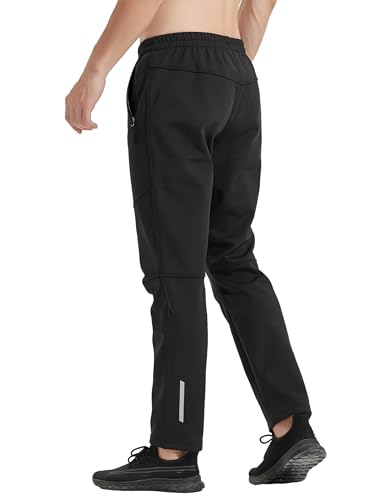 INBIKE Pantalon VTT Homme Polaire Hiver Coupe Impermeable Sport Hiver Velo Cycliste Cyclisme Ski Jogging randonnée Trekking Noir L