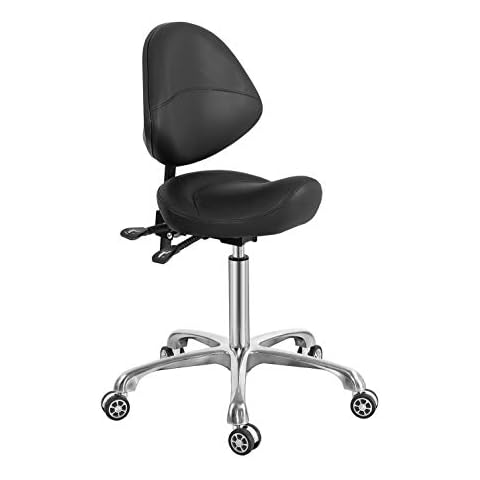 Nazalus Saddle Stool Chair with Back Support Cover