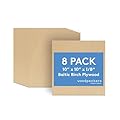 3 mm 1/8 x 10 x 10 Inch Premium Baltic Birch Plywood, Box of 8 B/BB Birch Veneer Sheets, Perfect for Laser, CNC Cutting and Wood Burning and DIY Projects by Woodpeckers