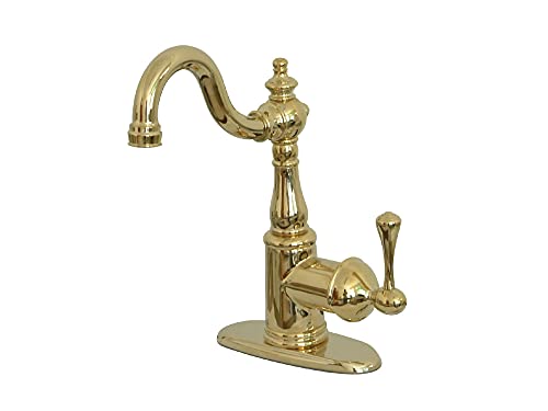Kingston Brass KS7492BL English Vintage Bar Faucet, Polished Brass, 11.06 x 6.25 x 2.38