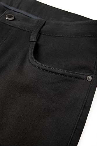 Classic Men's Straight Leg Jeans, Black Denim, 5-Pocket Design (US, Numeric, 29, Regular, Regular, Black)4